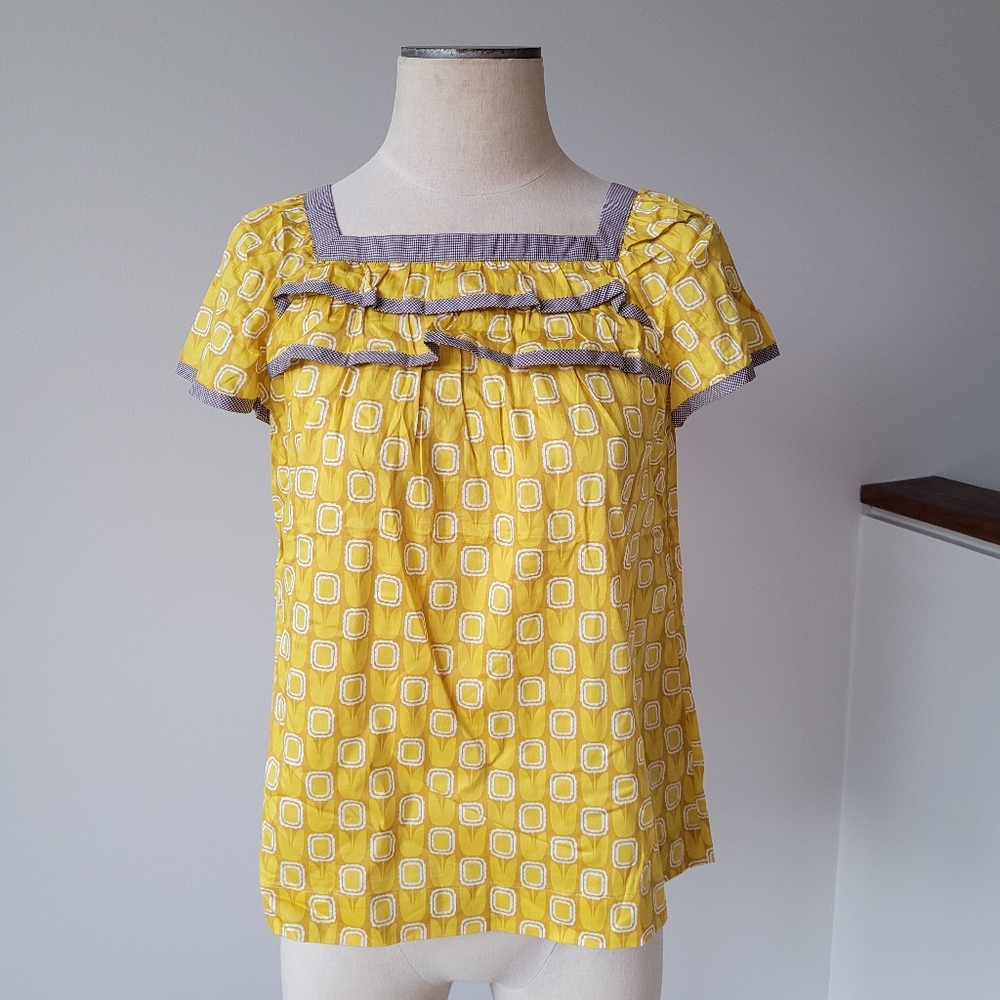 Orla Kiely Square Neck Top NWT Size 2